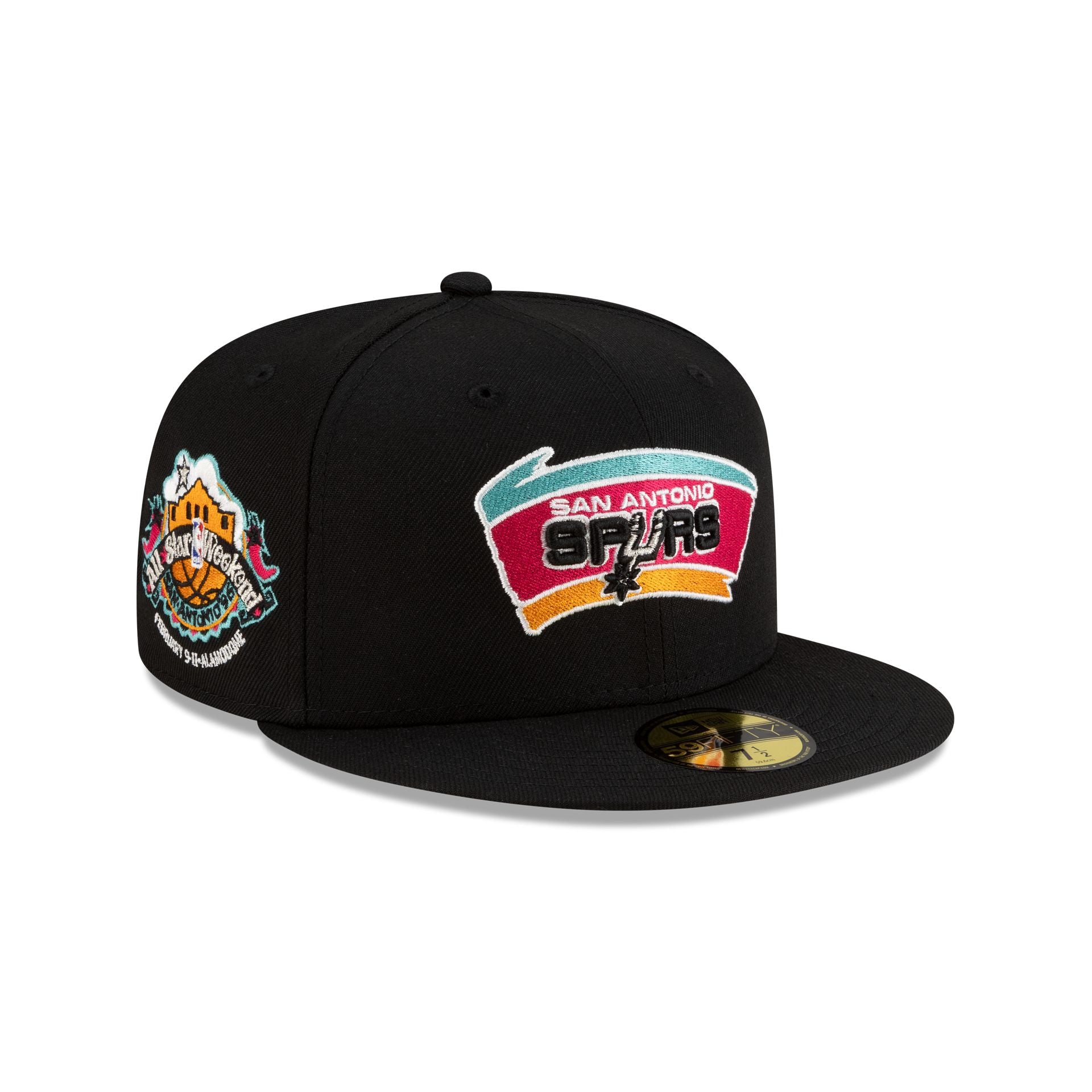 San Antonio Spurs 1989-2001 Hardwood Classics Black 59Fifty Fitted Hat