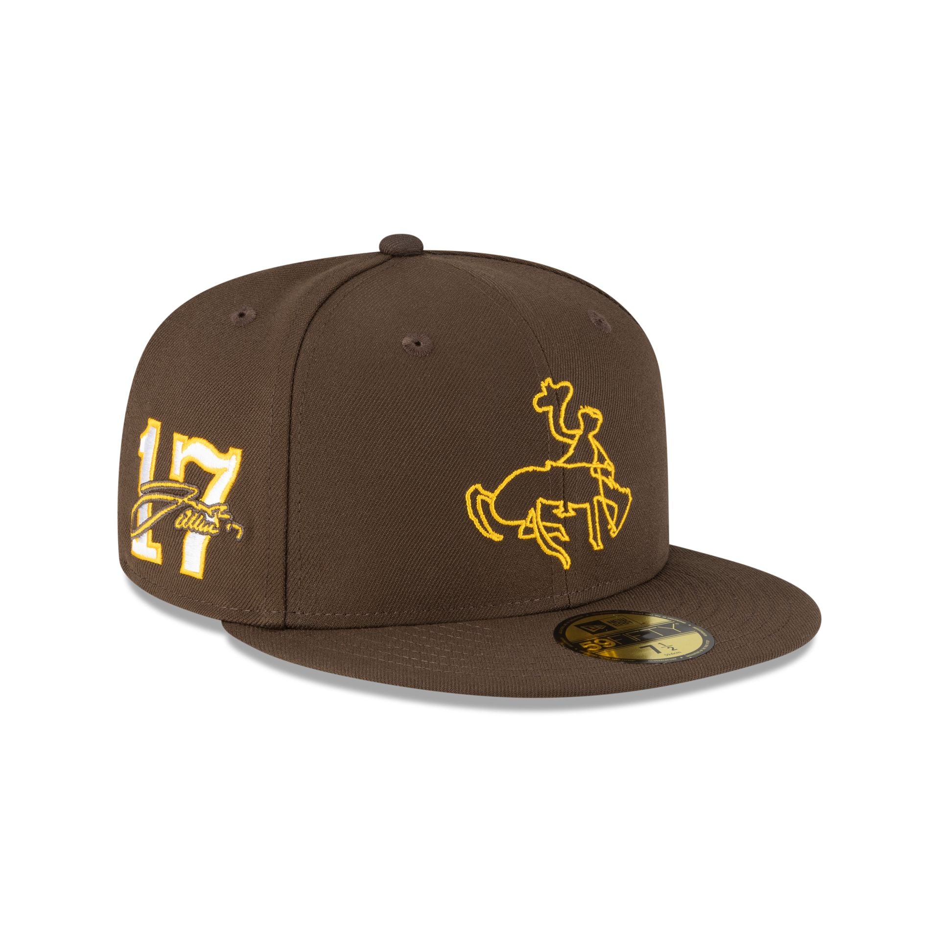 Wyoming Cowboys Josh Allen Jersey Retirement Cowboy 59Fifty Fitted Hat