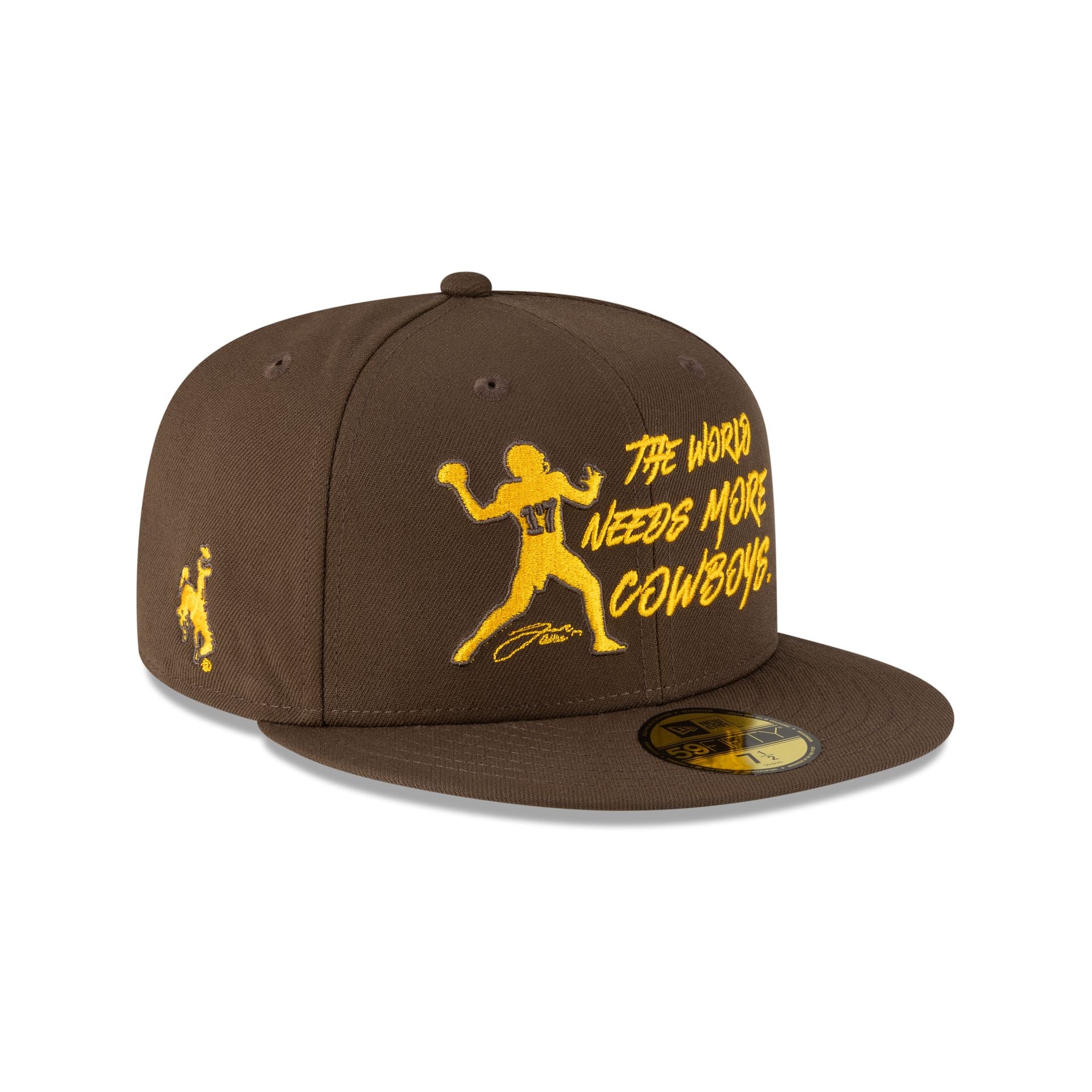 Wyoming Cowboys Josh Allen Jersey Retirement More Cowboys 59Fifty Fitted Hat