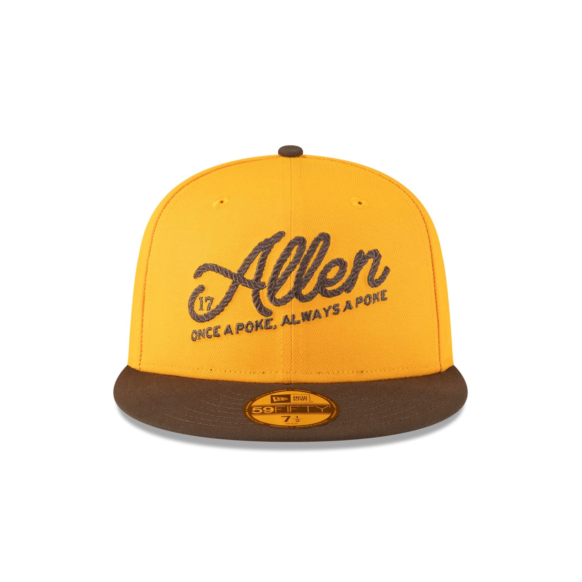 Alternative view of Wyoming Cowboys Josh Allen Jersey Retirement Gold 59Fifty Fitted Hat