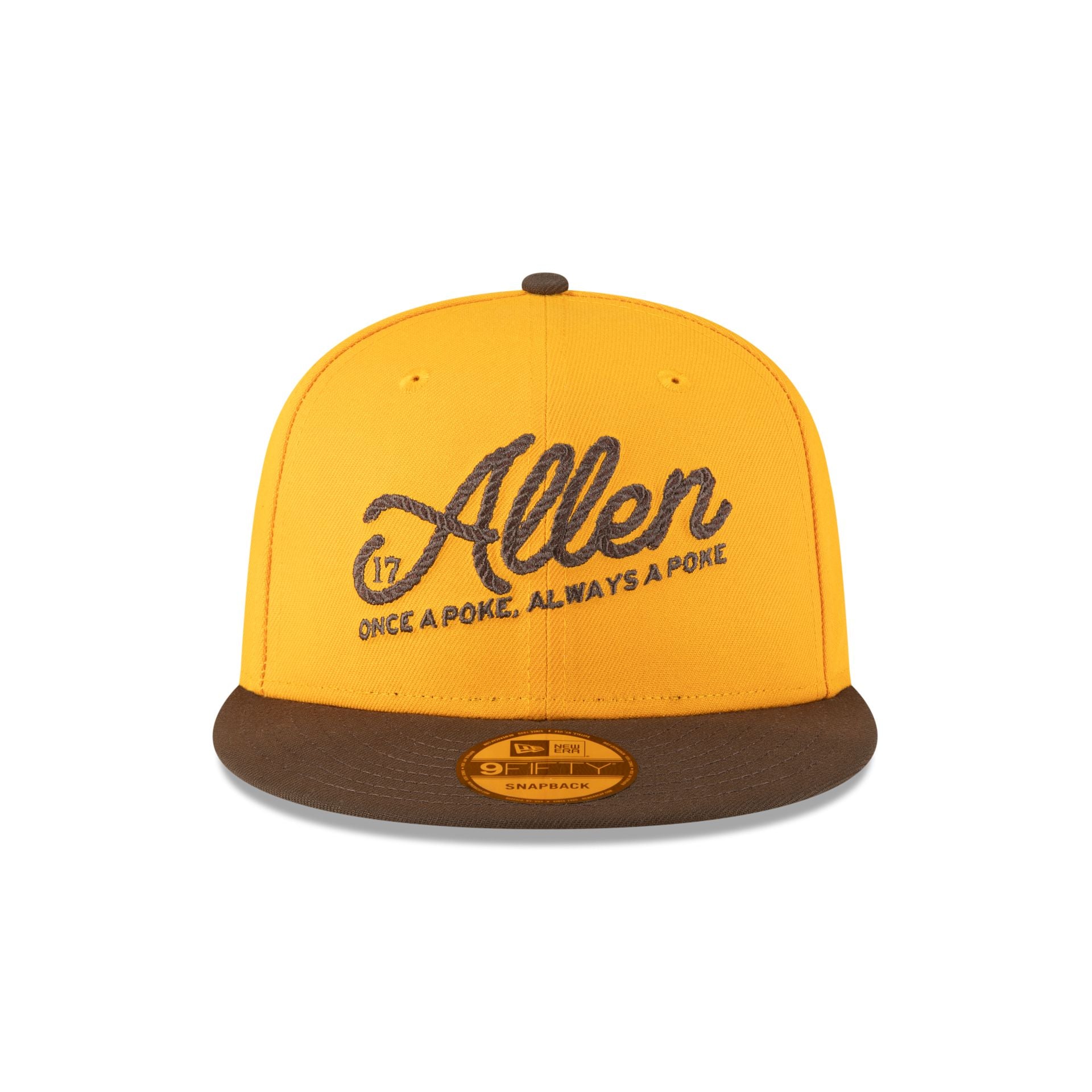 Alternative view of Wyoming Cowboys Josh Allen Jersey Retirement Gold 9Fifty Snapback Hat
