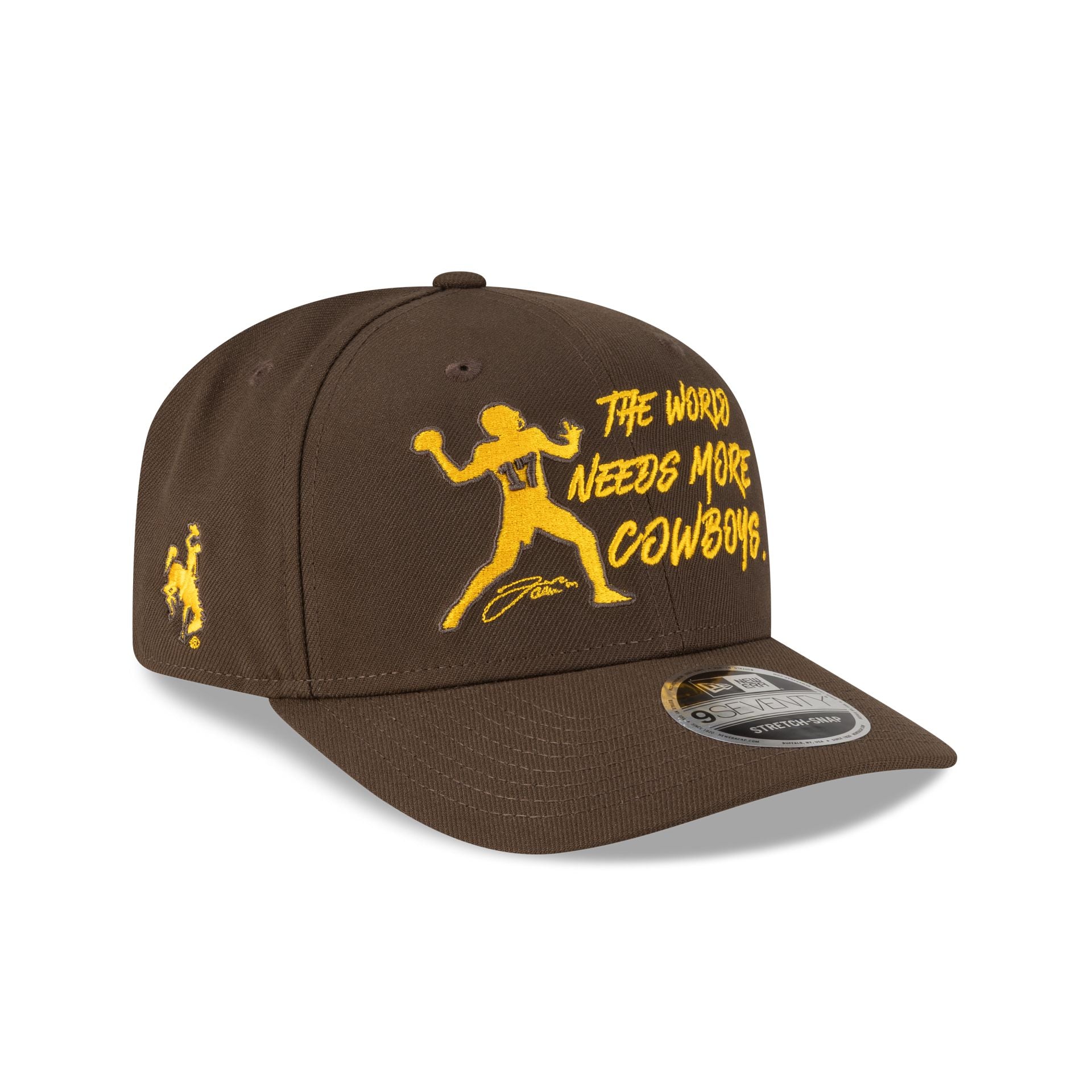 Wyoming Cowboys Josh Allen Jersey Retirement More Cowboys 9Seventy Stretch-Snap Hat
