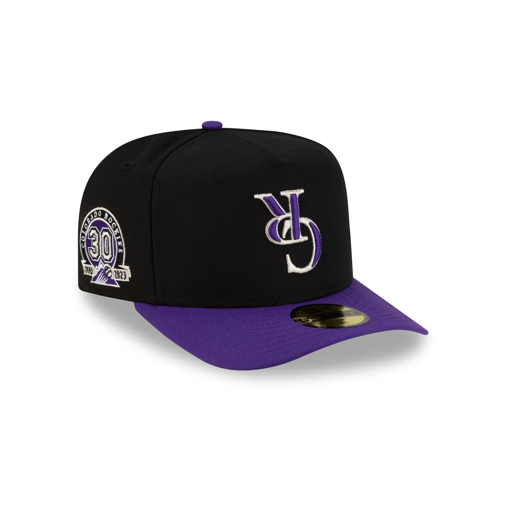 Just Caps Upside Down Logo Colorado Rockies 59Fifty A-Frame Fitted Hat