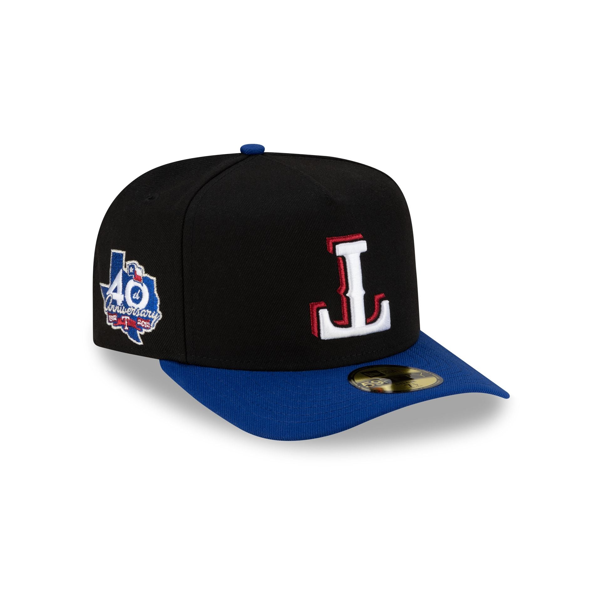 Just Caps Upside Down Logo Texas Rangers 59Fifty A-Frame Fitted Hat