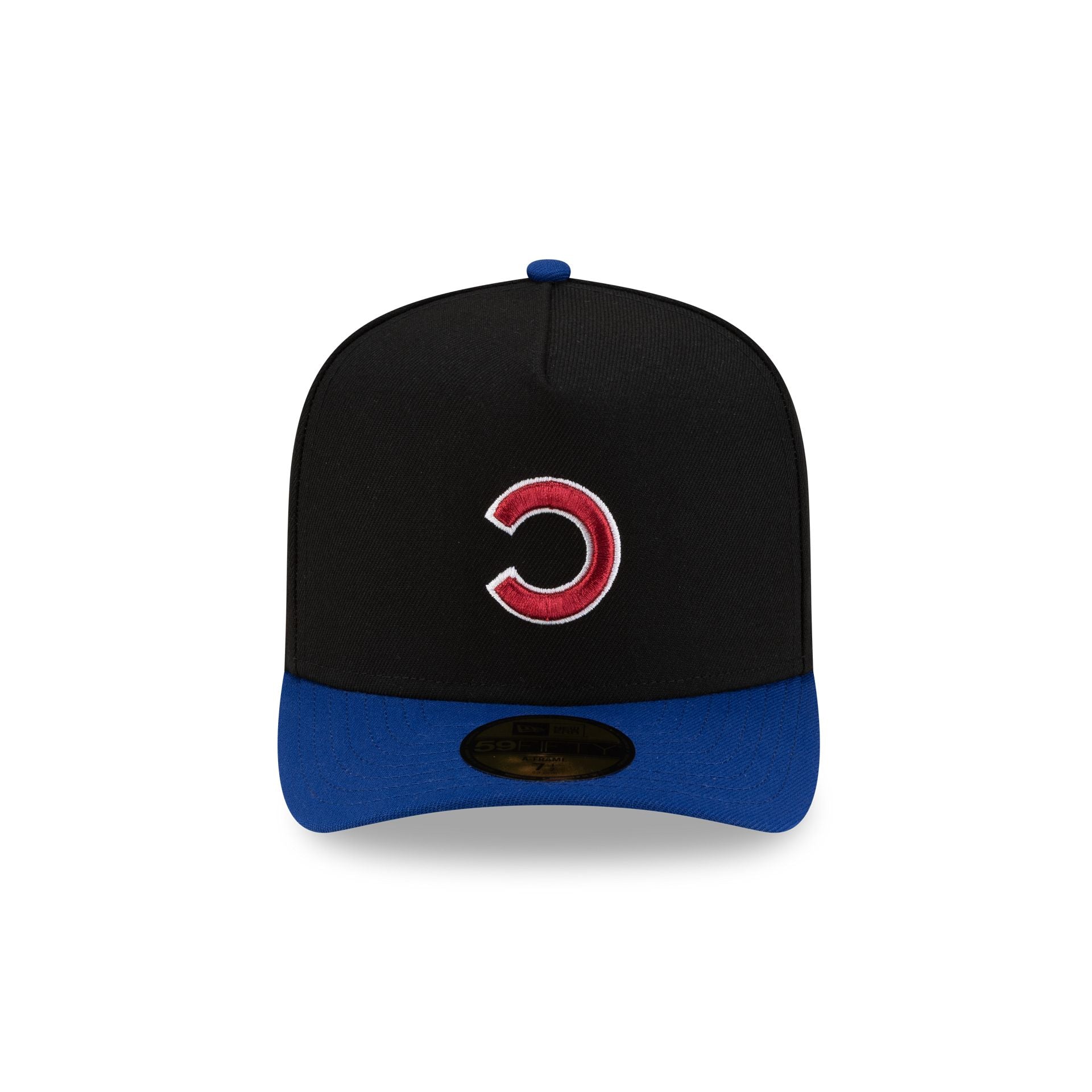Alternative view of Just Caps Upside Down Logo Chicago Cubs 59Fifty A-Frame Fitted Hat