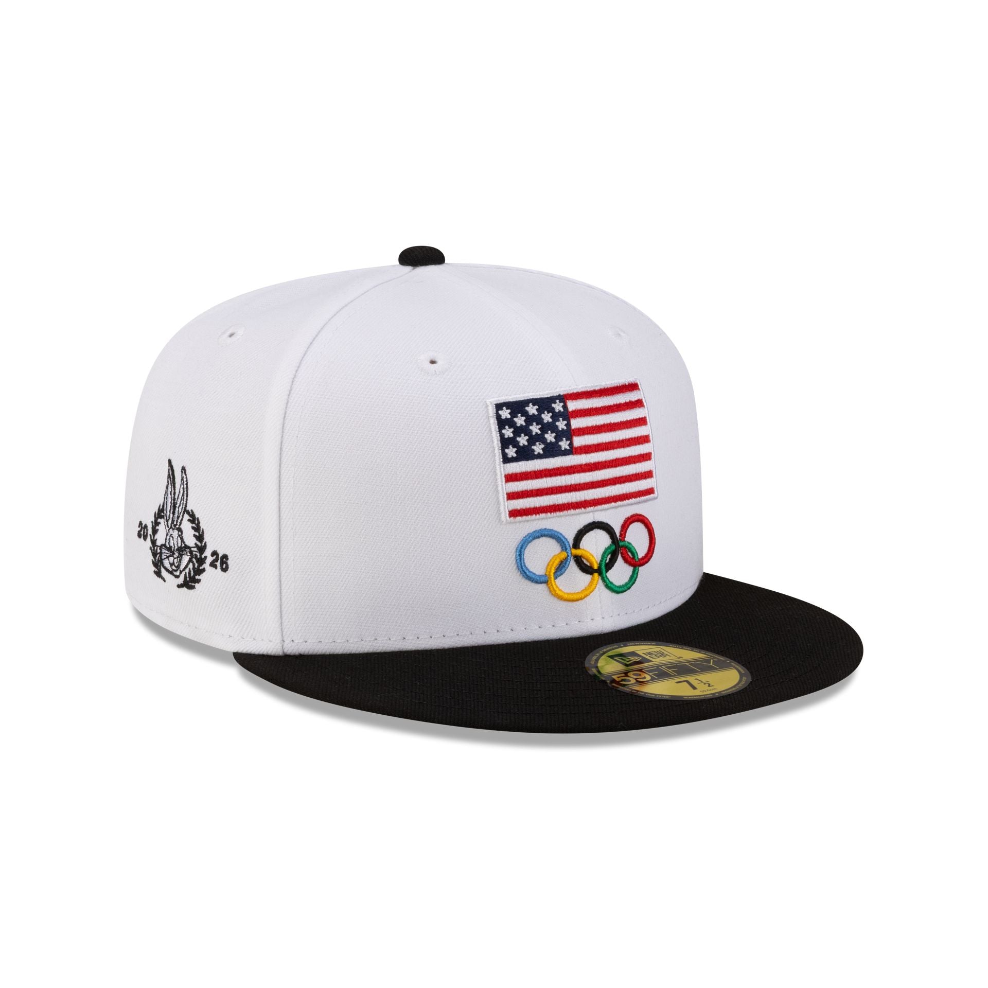 Team Usa Winter Olympics Looney Tunes White 59Fifty Fitted Hat