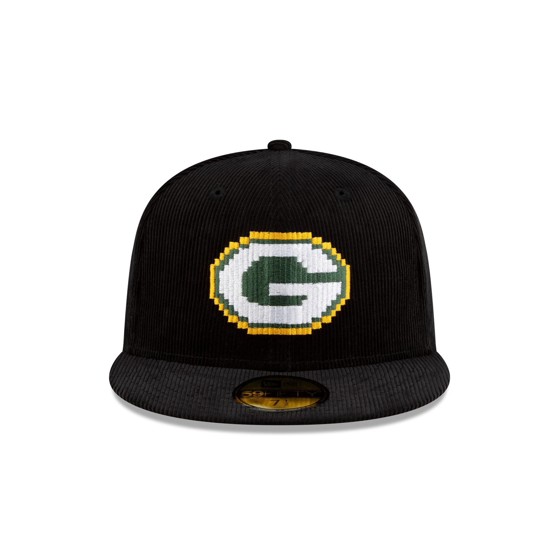 Alternative view of Just Caps Nfl Pixelated Green Bay Packers 59Fifty Fitted Hat