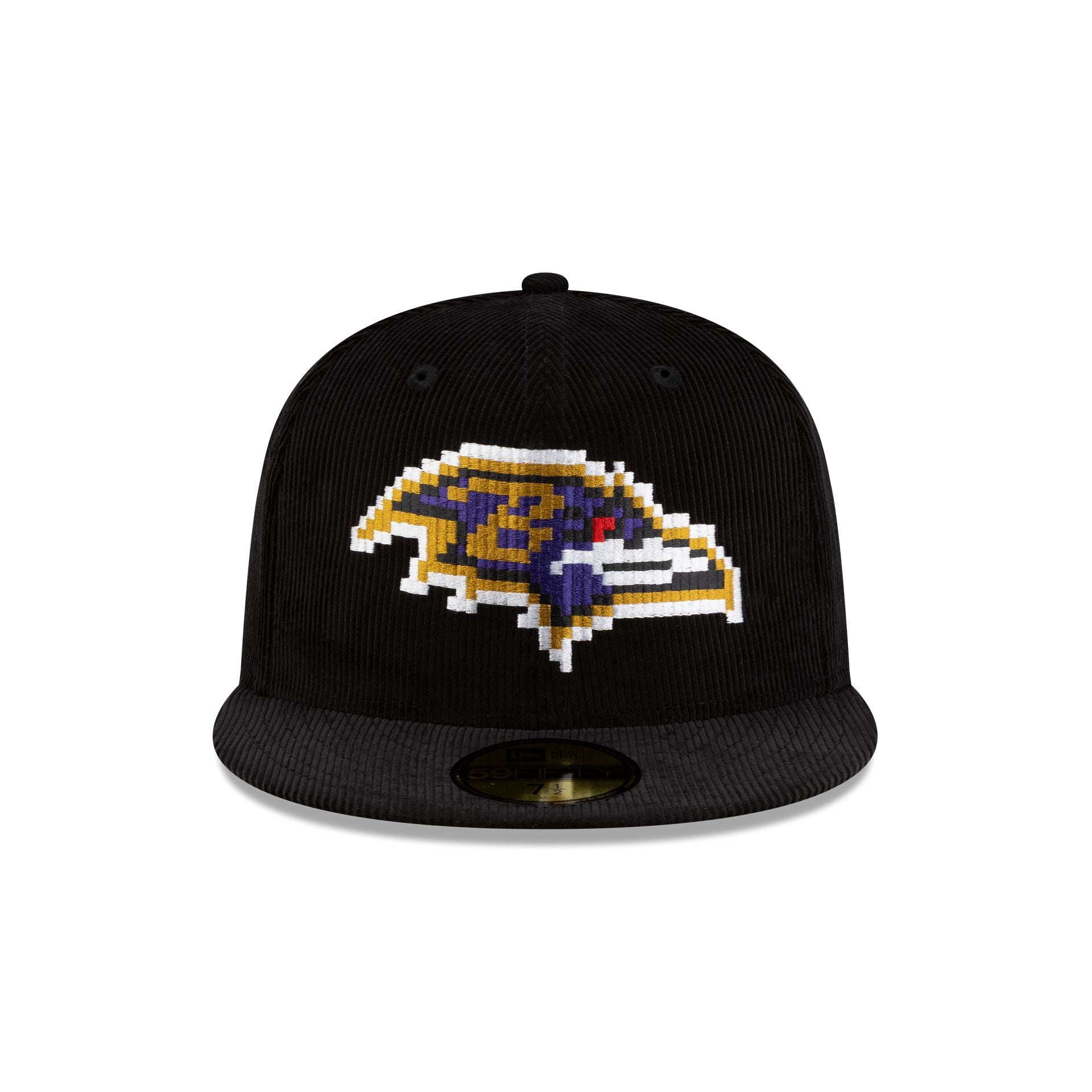 Alternative view of Just Caps Nfl Pixelated Baltimore Ravens 59Fifty Fitted Hat