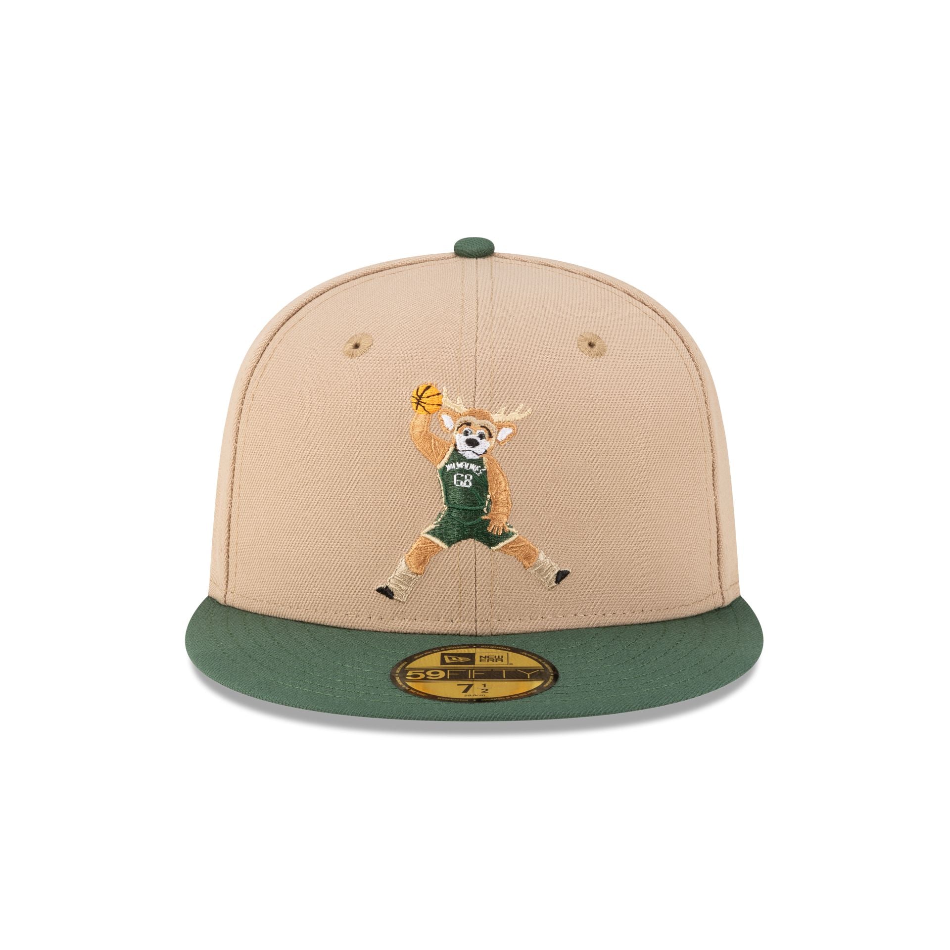 Alternative view of Milwaukee Bucks Mascot Camel 59Fifty Fitted Hat