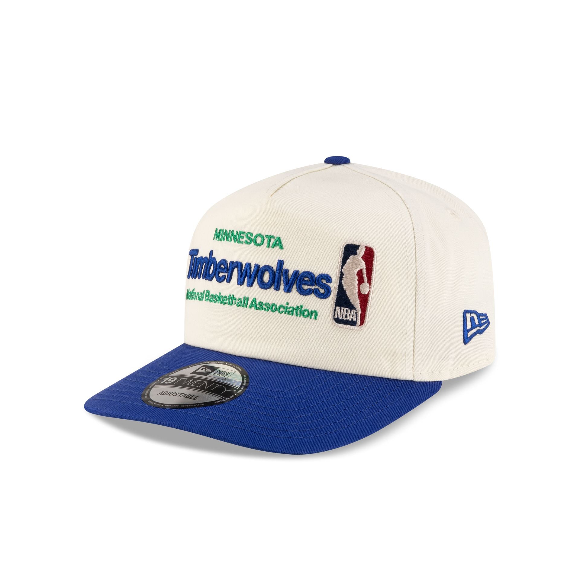 Minnesota Timberwolves 1989-1996 Hardwood Classics Sign Stack Chrome White 19Twenty Adjustable Hat - Image 3