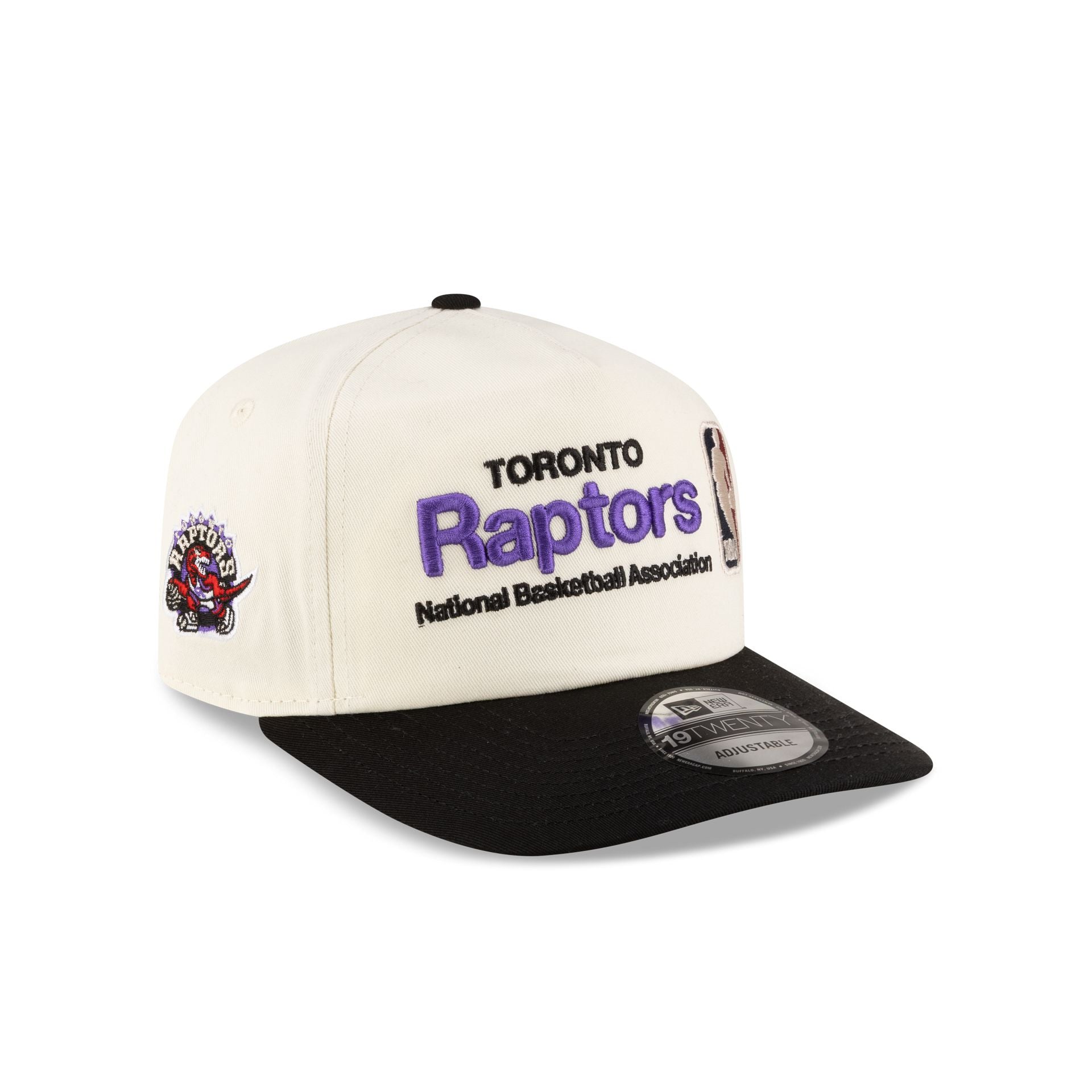 Toronto Raptors 1995-2008 Hardwood Classics Sign Stack Chrome White 19Twenty Adjustable Hat
