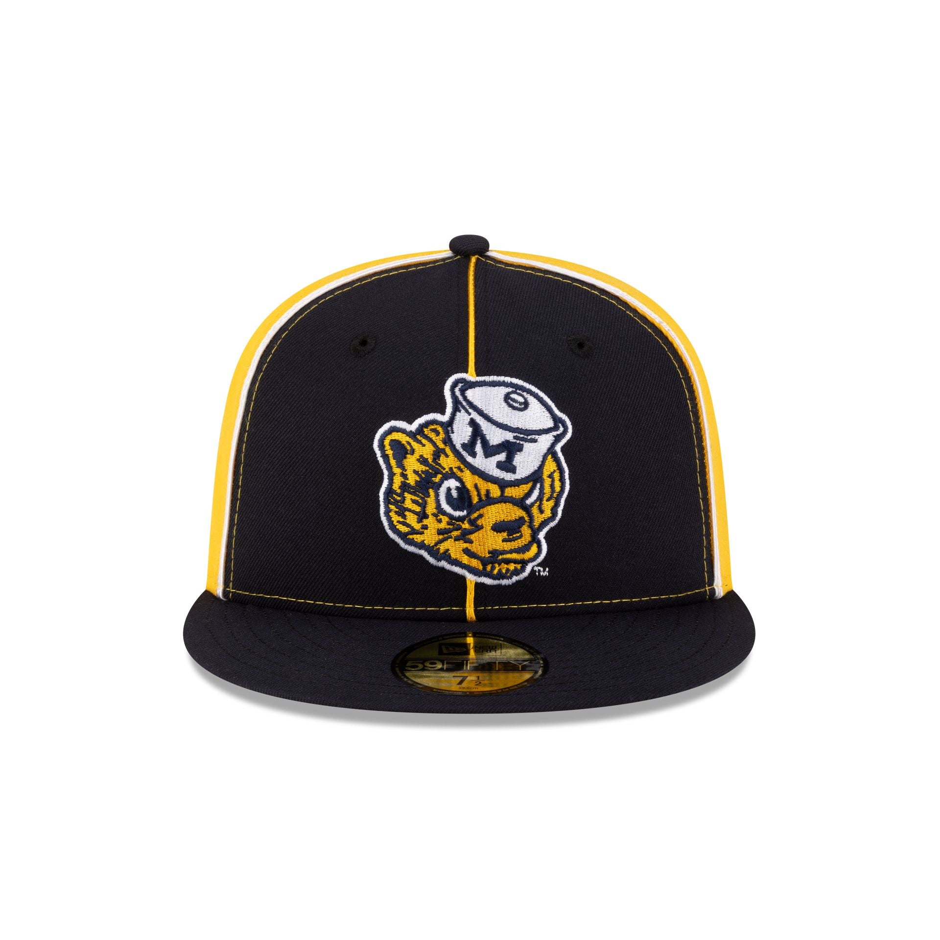 Alternative view of Just Caps College Pinwheel Michigan Wolverines College Vault 59Fifty Fitted Hat