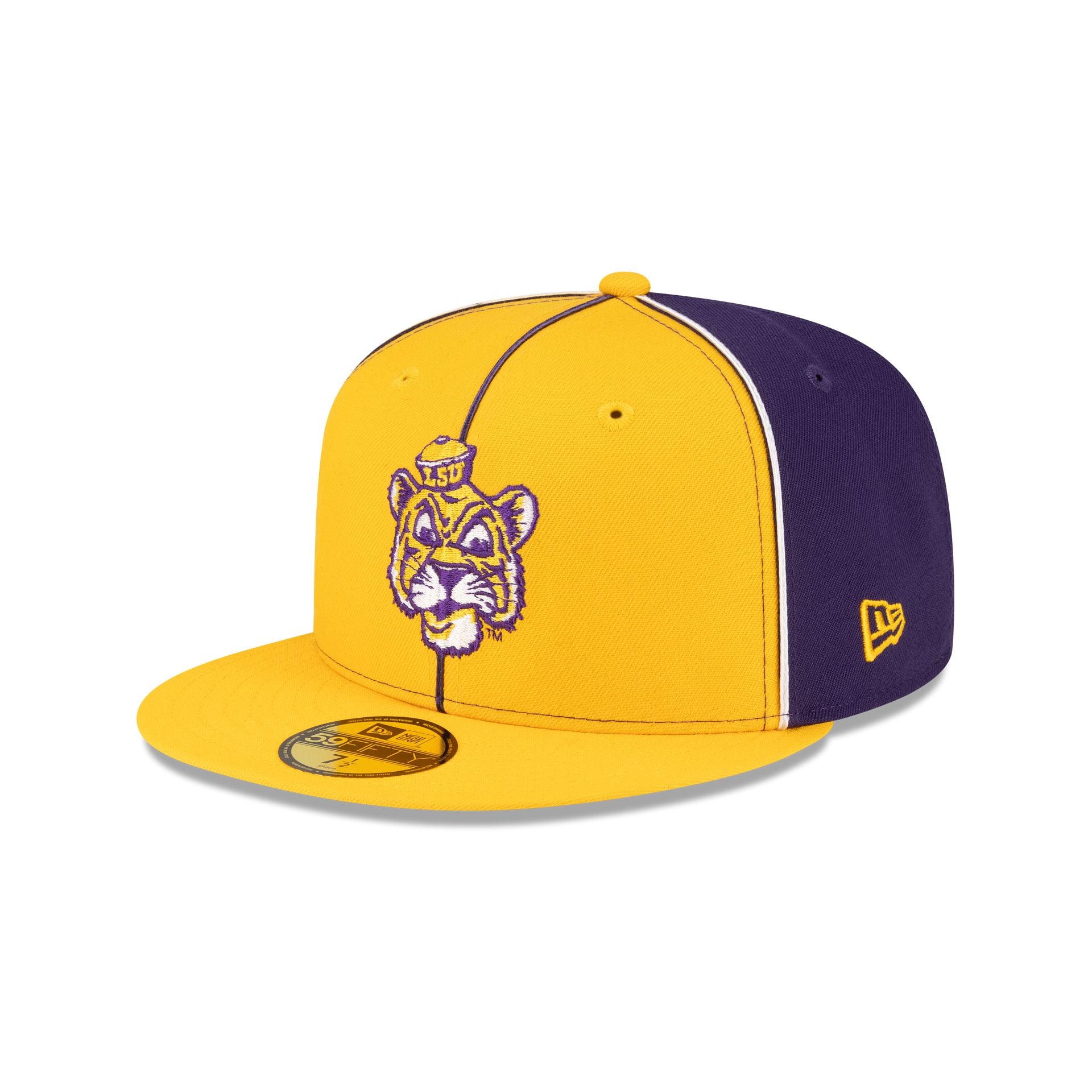 Just Caps College Pinwheel Lsu Tigers College Vault 59Fifty Fitted Hat