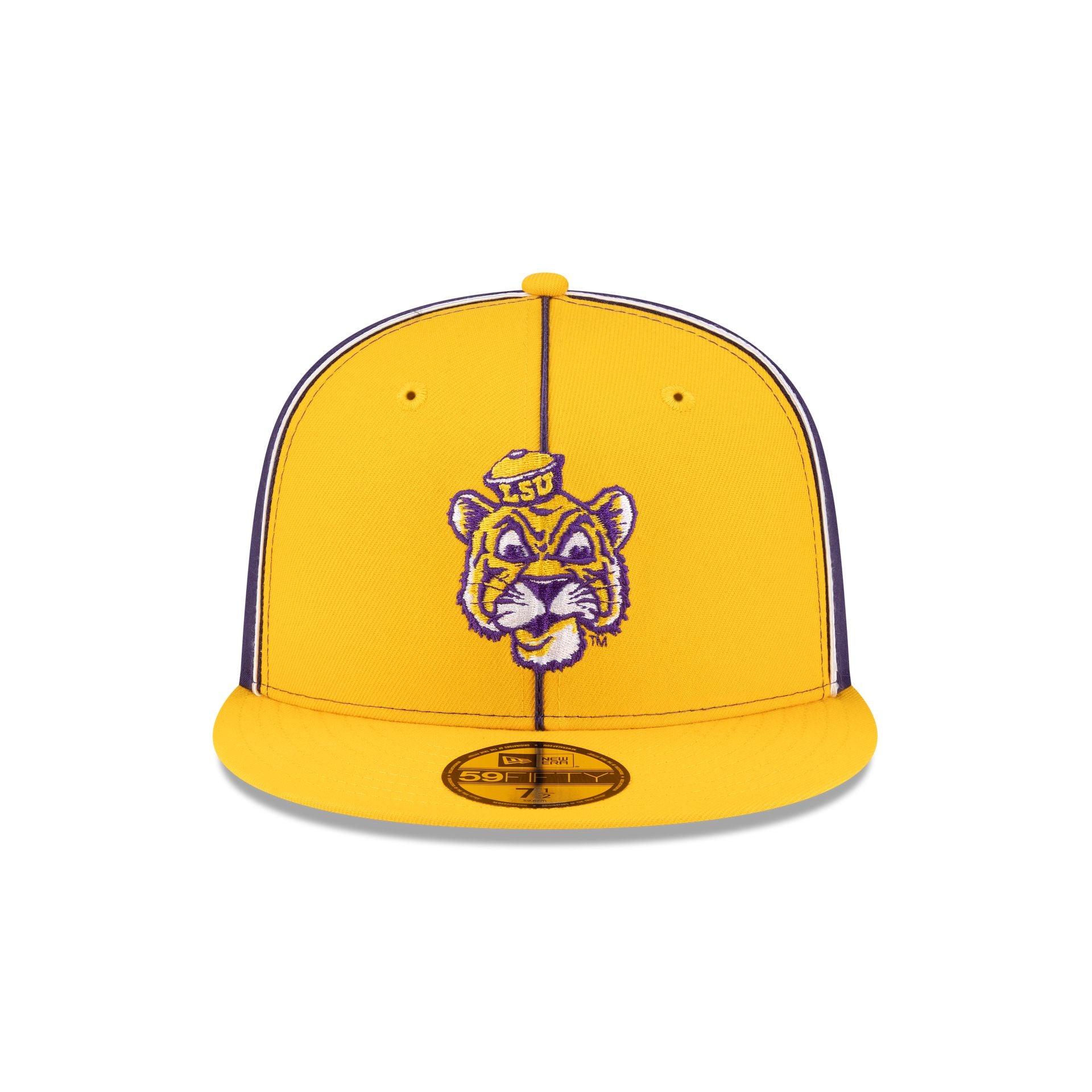 Alternative view of Just Caps College Pinwheel Lsu Tigers College Vault 59Fifty Fitted Hat