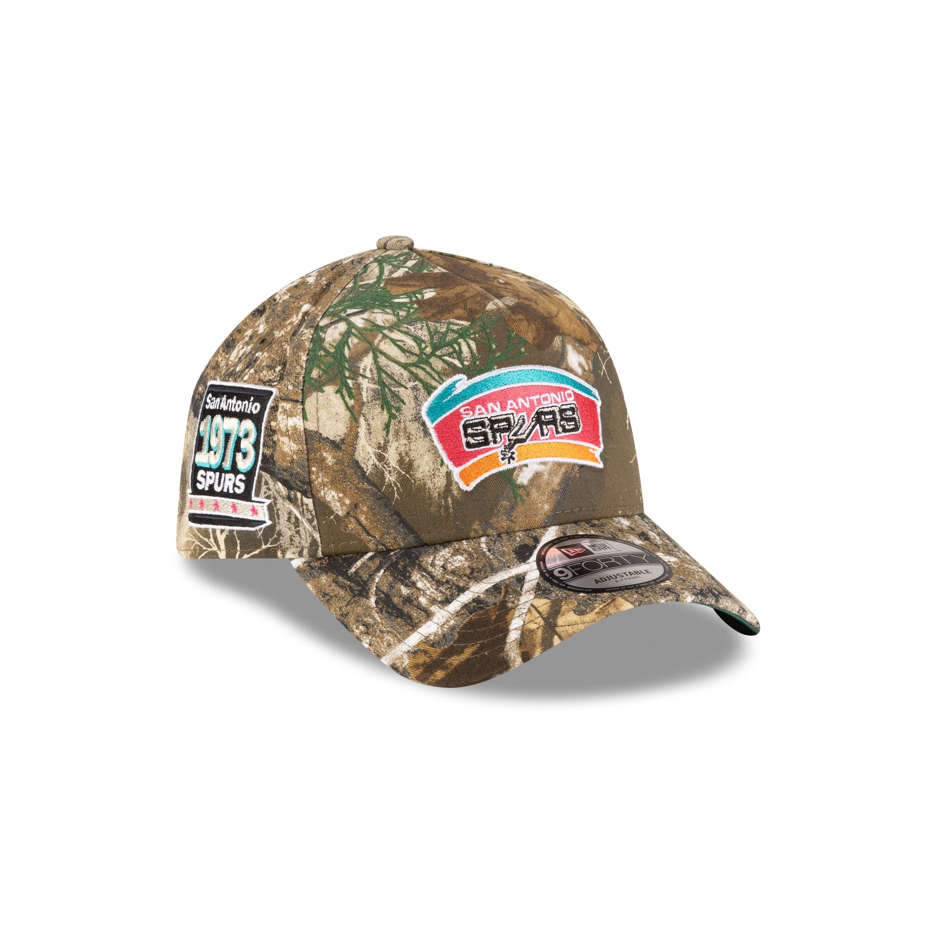 San Antonio Spurs 1989-2002 Hardwood Classics Realtree 9Forty A-Frame Snapback Hat