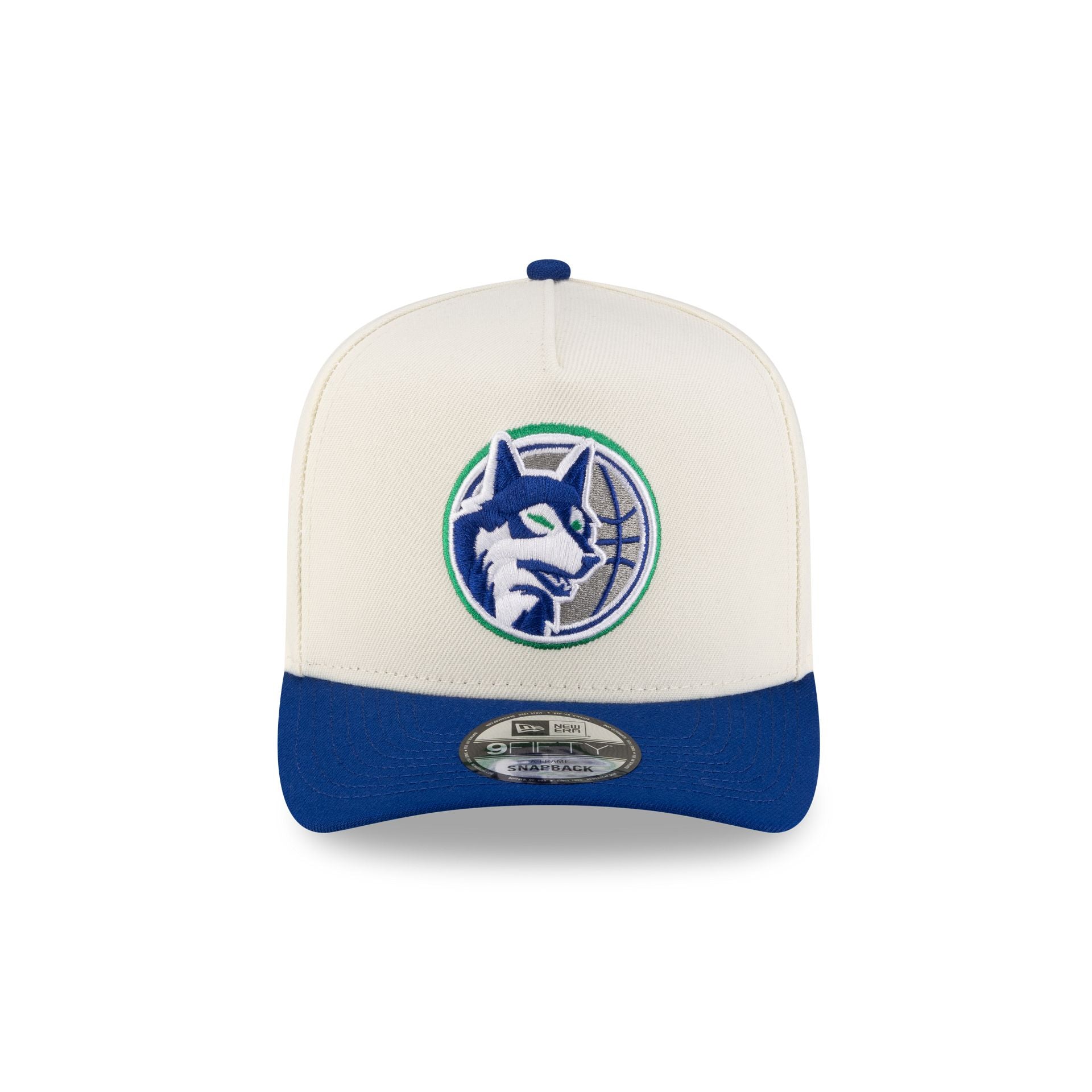Alternative view of Minnesota Timberwolves 1989-1996 Hardwood Classics Express Chrome White 9Fifty A-Frame Snapback Hat