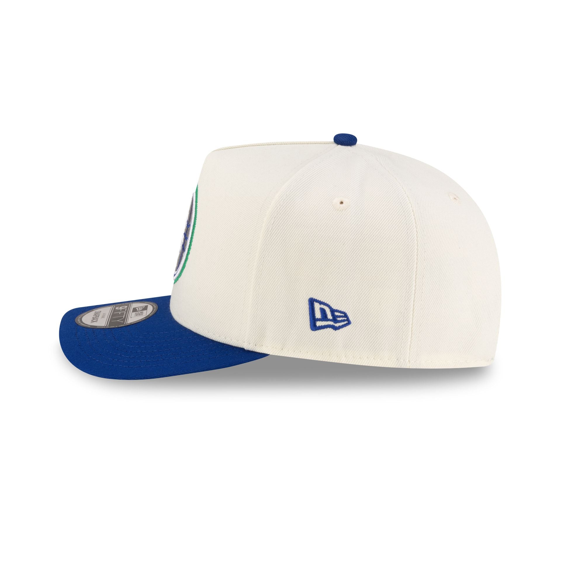 Minnesota Timberwolves 1989-1996 Hardwood Classics Express Chrome White 9Fifty A-Frame Snapback Hat - Image 5