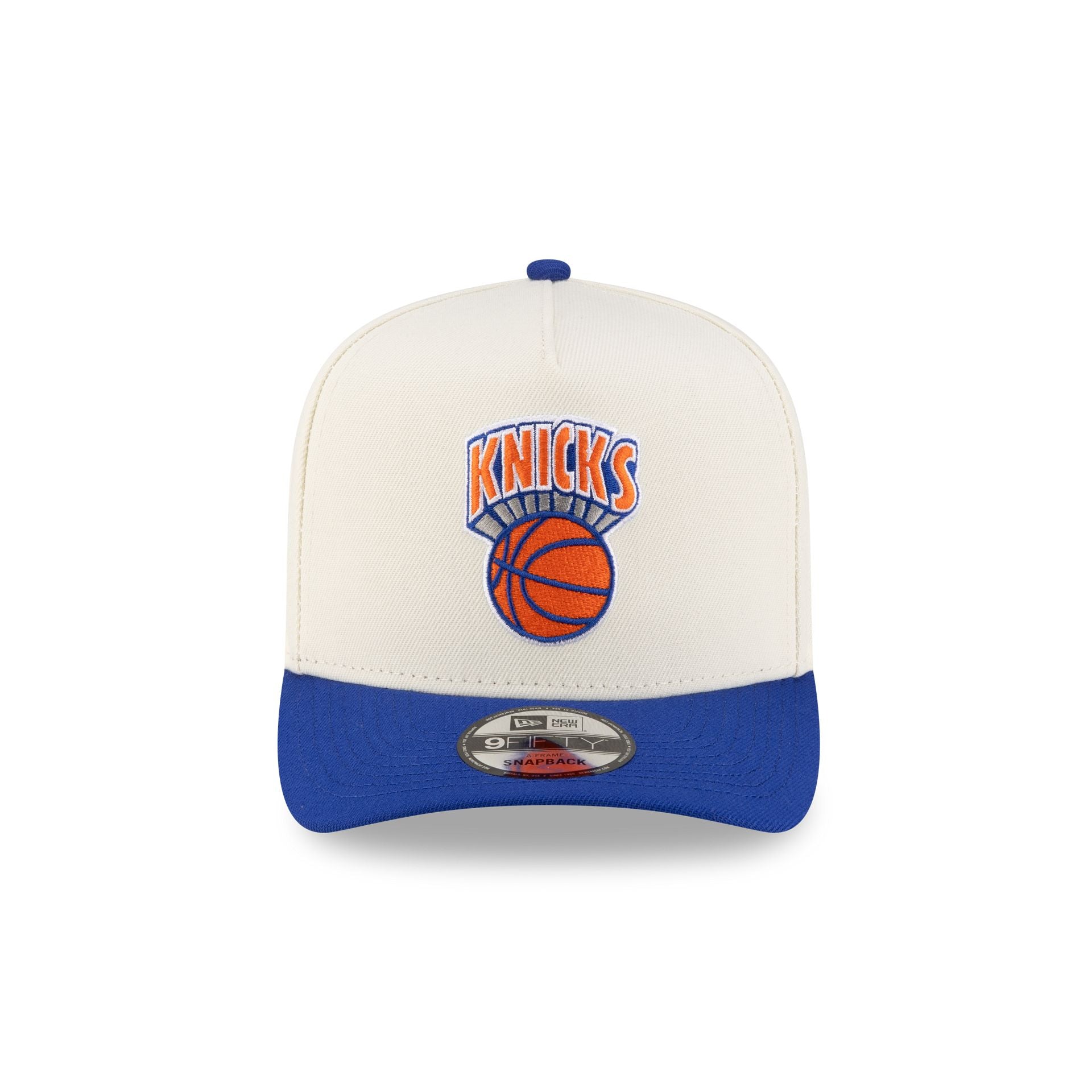 Alternative view of New York Knicks 1964-1992 Hardwood Classics Express Chrome White 9Fifty A-Frame Snapback Hat