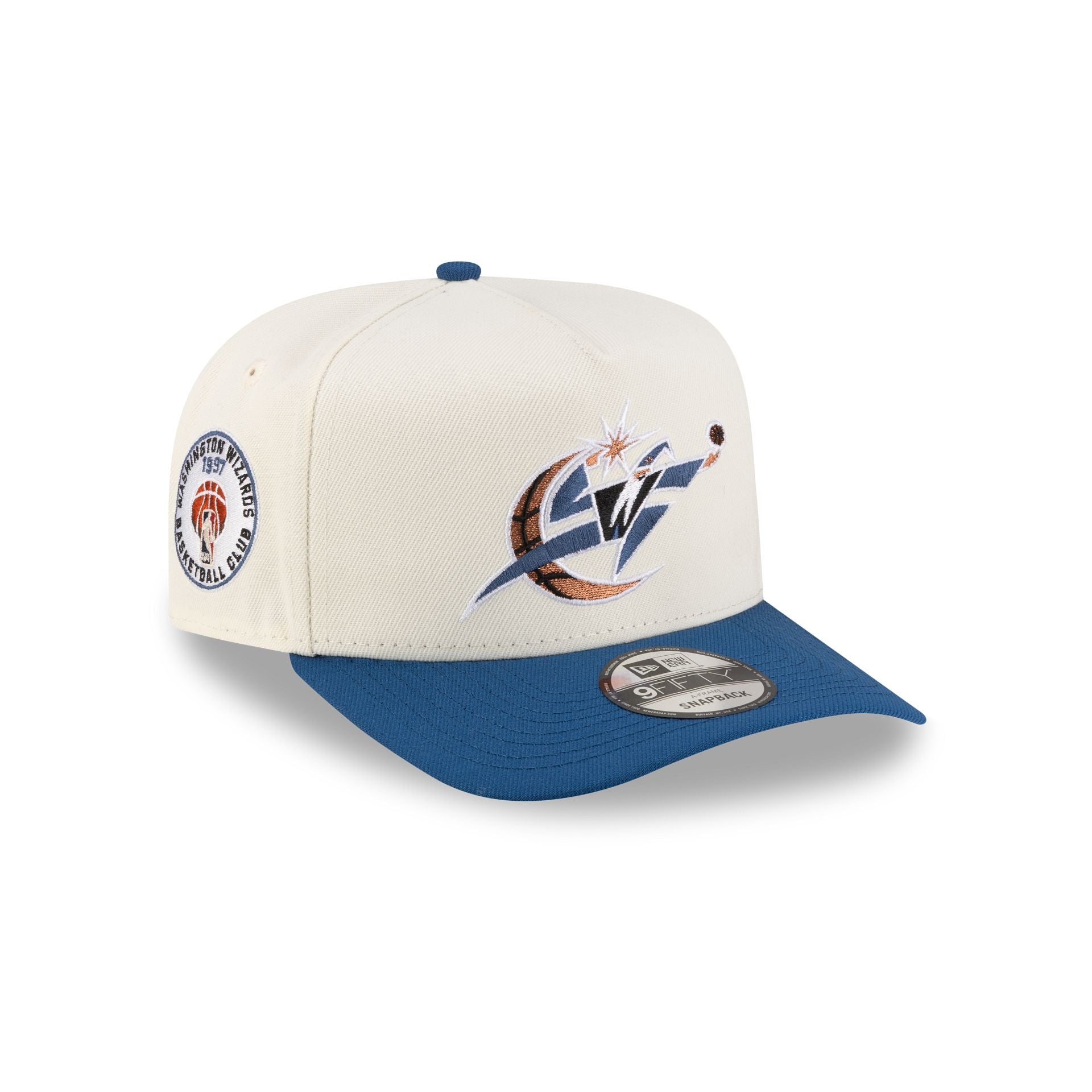 Washington Wizards 1997-2011 Hardwood Classics Express Chrome White 9Fifty A-Frame Snapback Hat