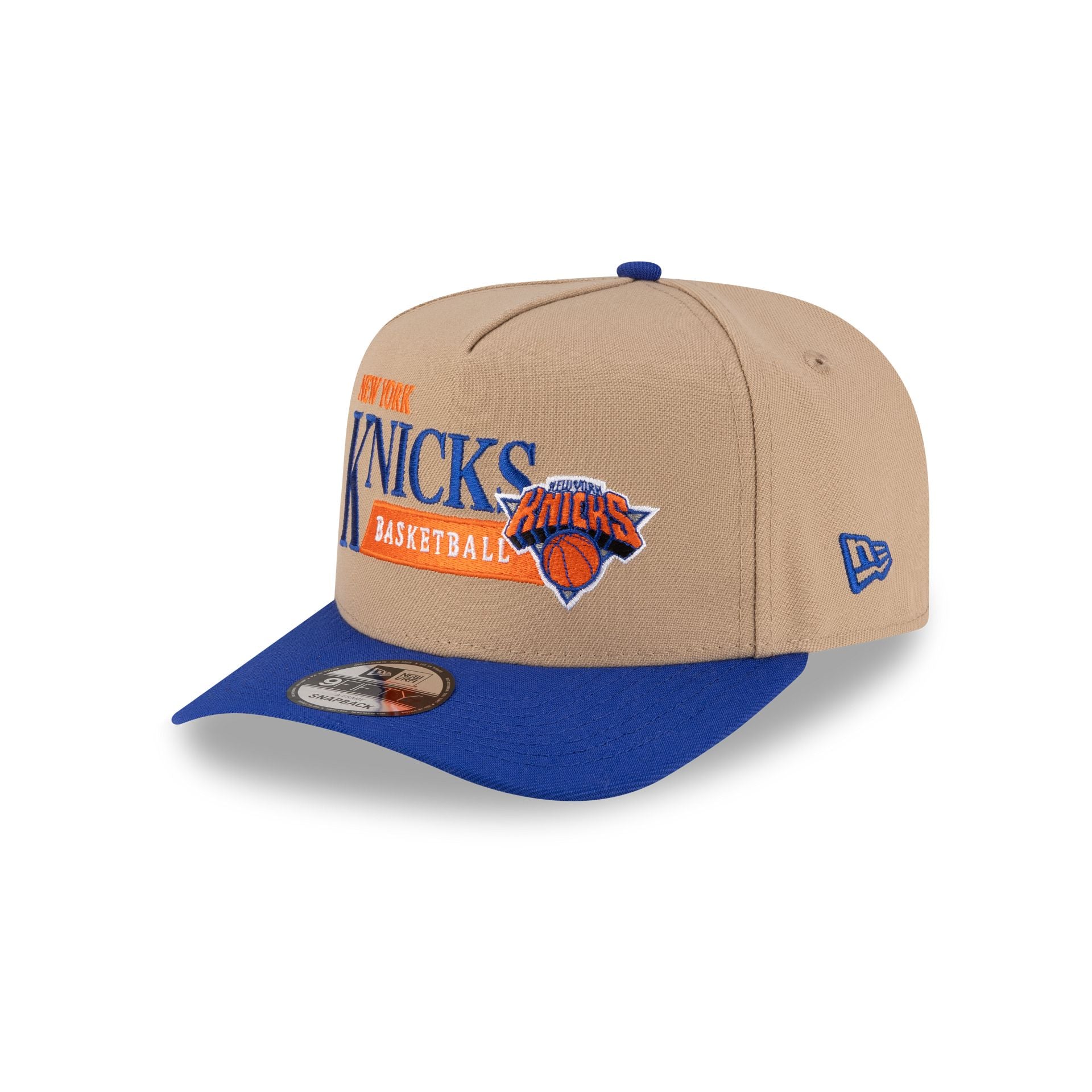 New York Knicks 1992-2011 Hardwood Classics Liner Camel 9Fifty A-Frame Snapback Hat - Image 3