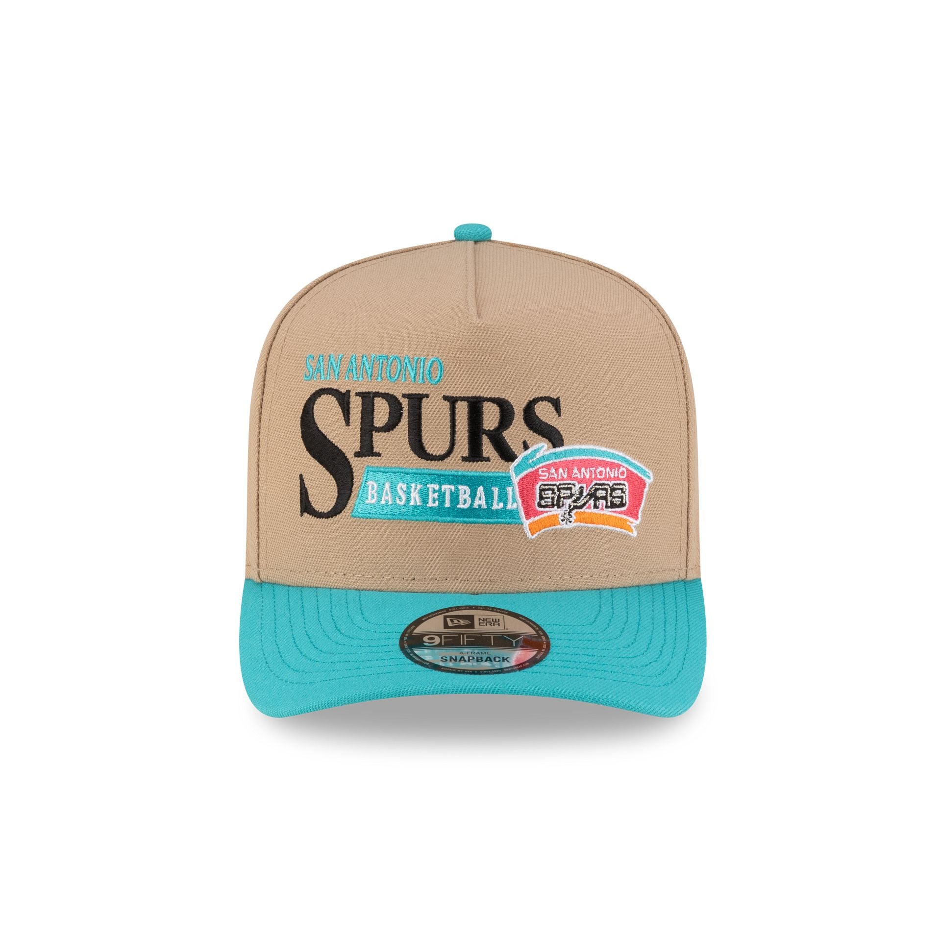 Alternative view of San Antonio Spurs 1989-2002 Hardwood Classics Liner Camel 9Fifty A-Frame Snapback Hat