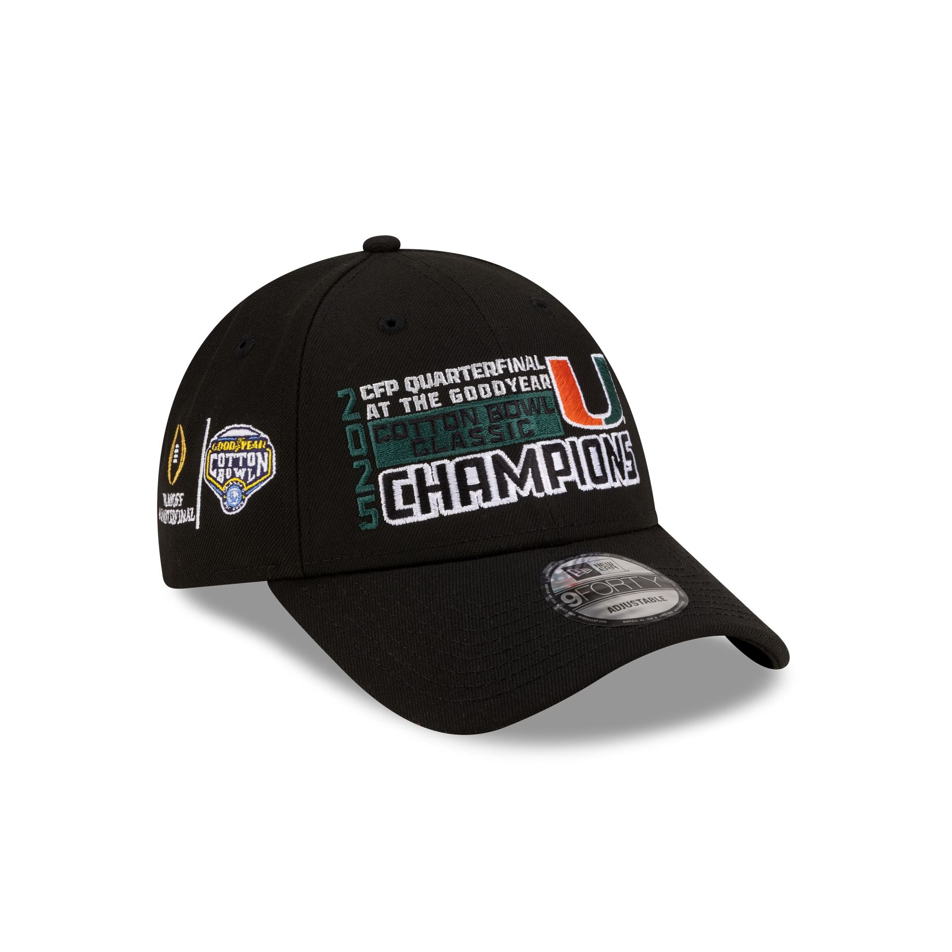 Miami Hurricanes 2026 Cotton Bowl Champions 9Forty Adjustable Hat