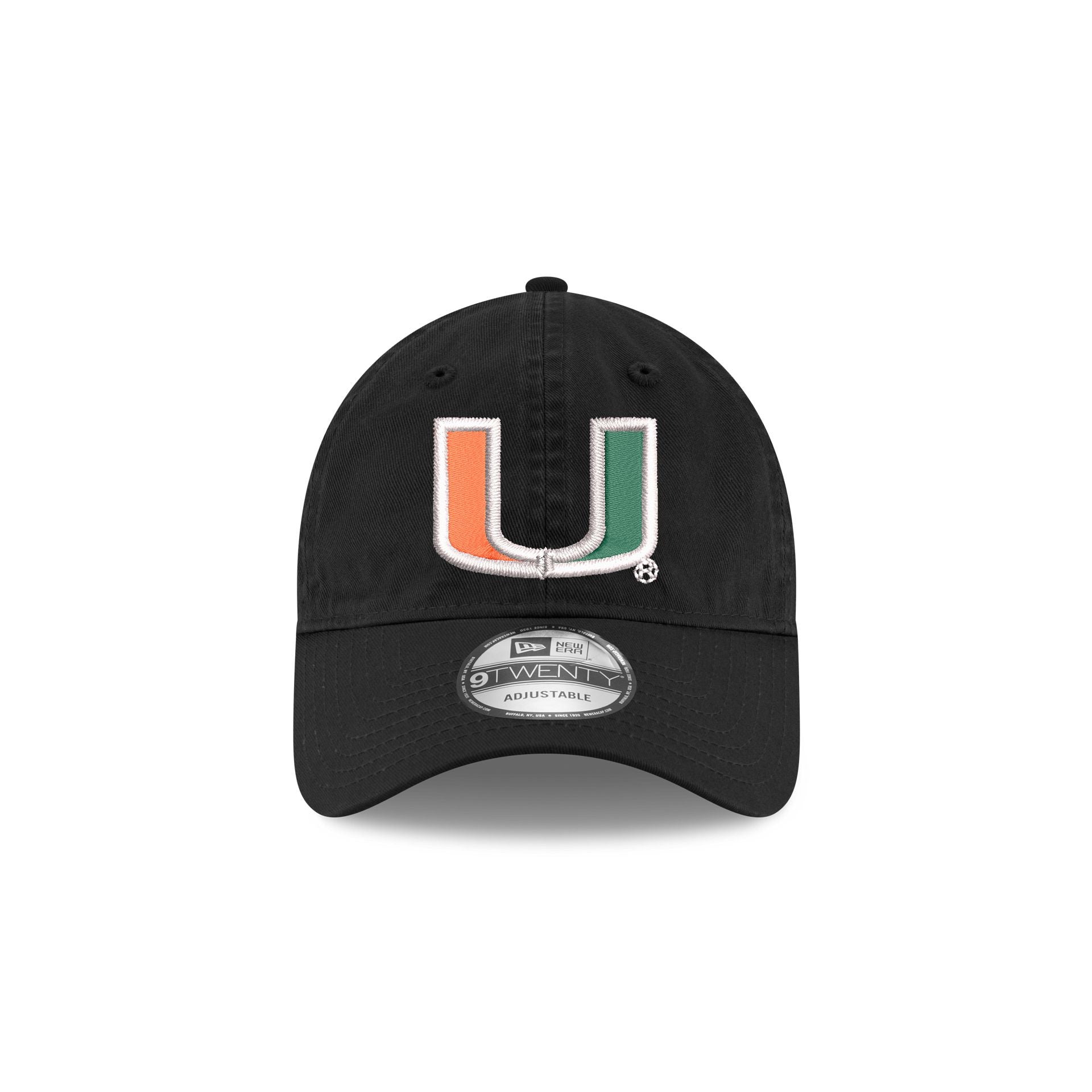 Alternative view of Miami Hurricanes Black 9Twenty Adjustable Hat