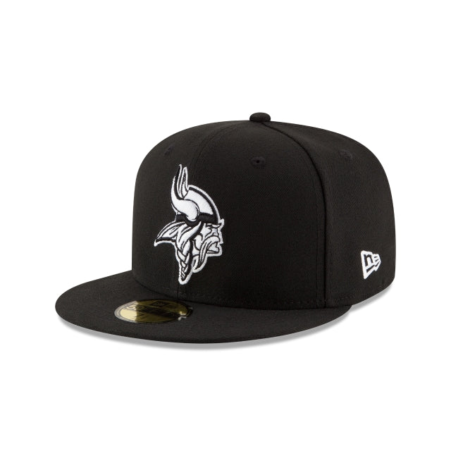 Minnesota Vikings Black & White 59Fifty Fitted Hat
