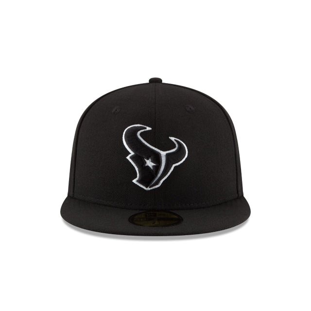 Alternative view of Houston Texans Black & White 59Fifty Fitted Hat