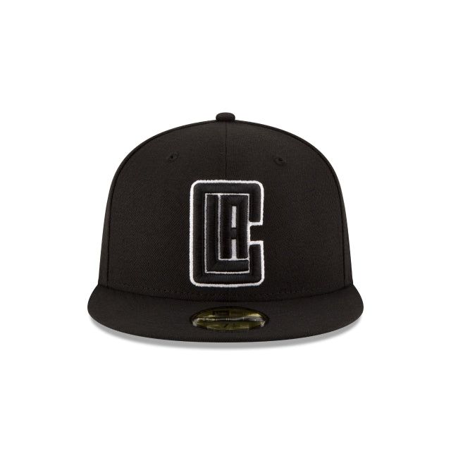 Alternative view of Los Angeles Clippers Black & White 59Fifty Fitted Hat