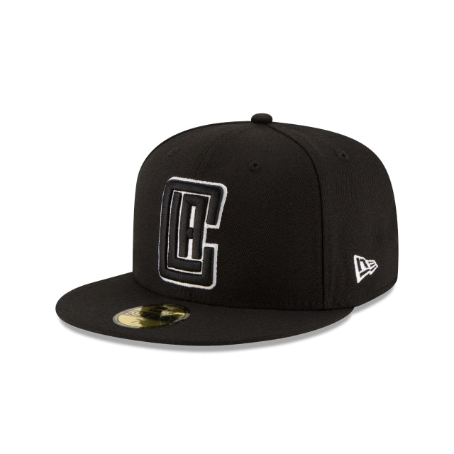 Los Angeles Clippers Black & White 59Fifty Fitted Hat