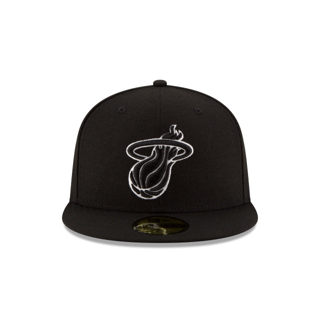 Alternative view of Miami Heat Black & White 59Fifty Fitted Hat