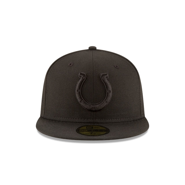 Alternative view of Indianapolis Colts Black On Black 59Fifty Fitted Hat