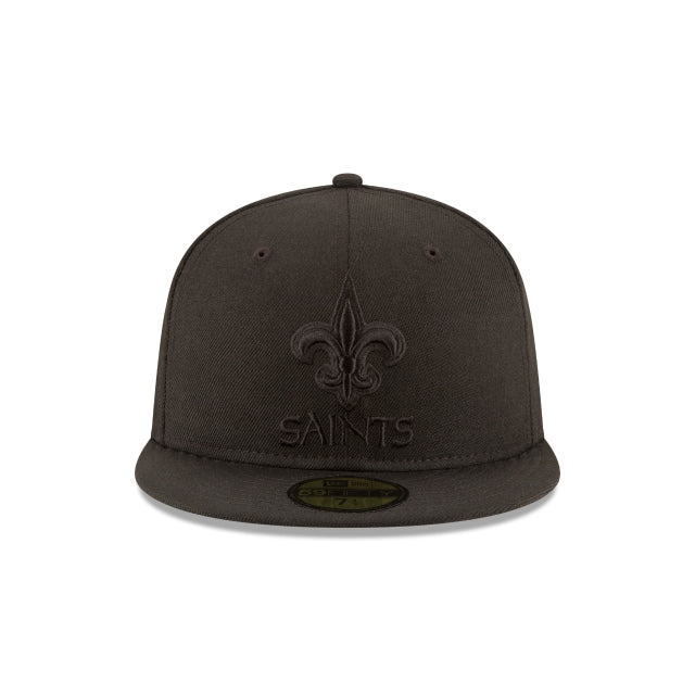 Alternative view of New Orleans Saints Black On Black 59Fifty Fitted Hat