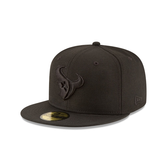Houston Texans Black On Black 59Fifty Fitted Hat