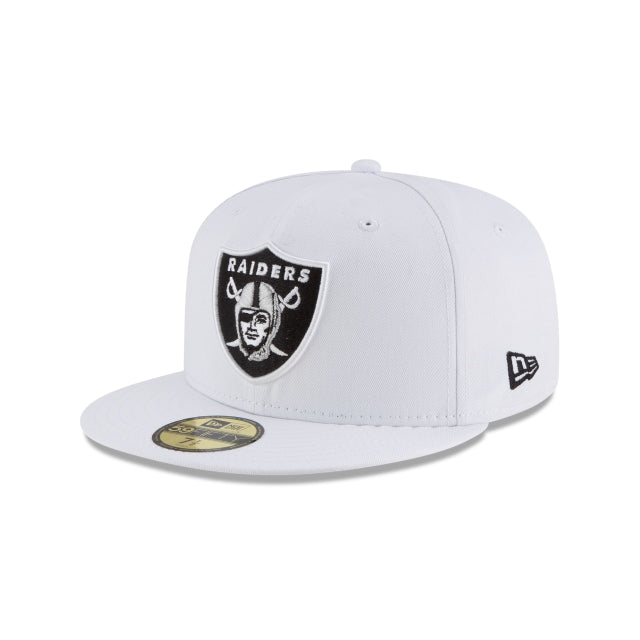 Las Vegas Raiders White 59Fifty Fitted Hat