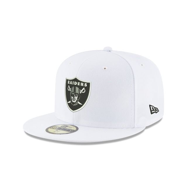 Alternative view of Las Vegas Raiders White 59Fifty Fitted Hat