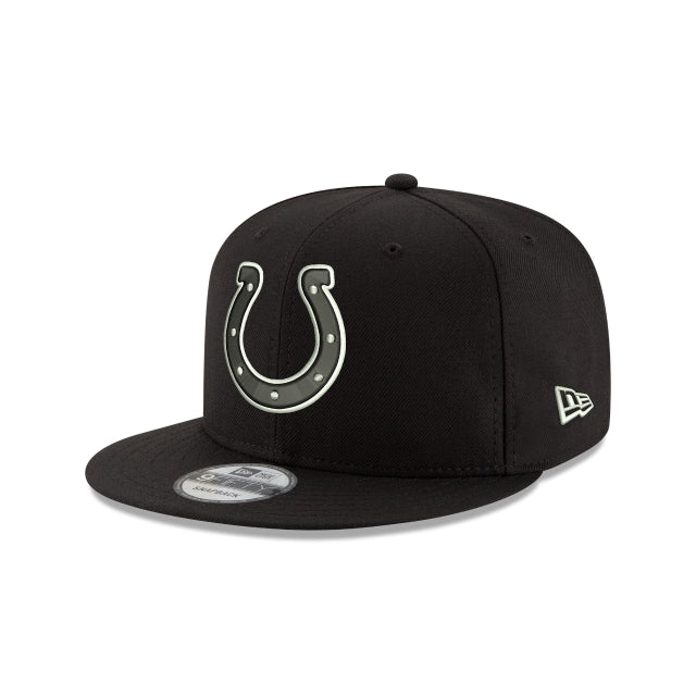 Indianapolis Colts Black And White 9Fifty Snapback Hat