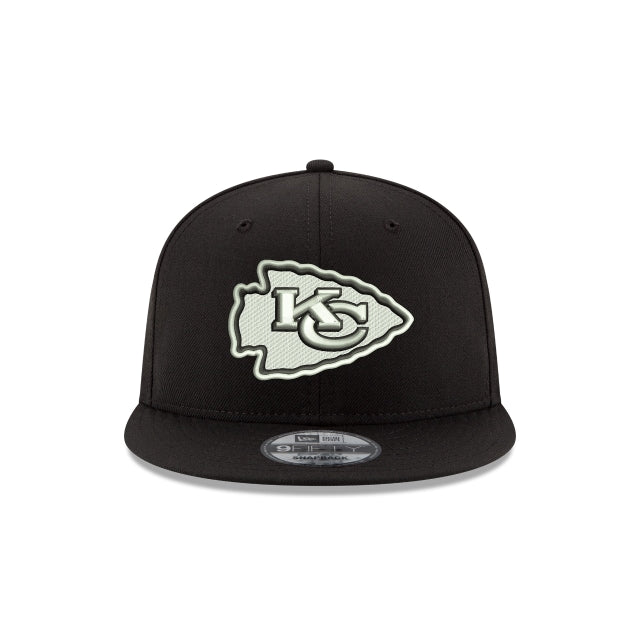Kansas City Chiefs Black And White 9Fifty Snapback Hat - Image 2