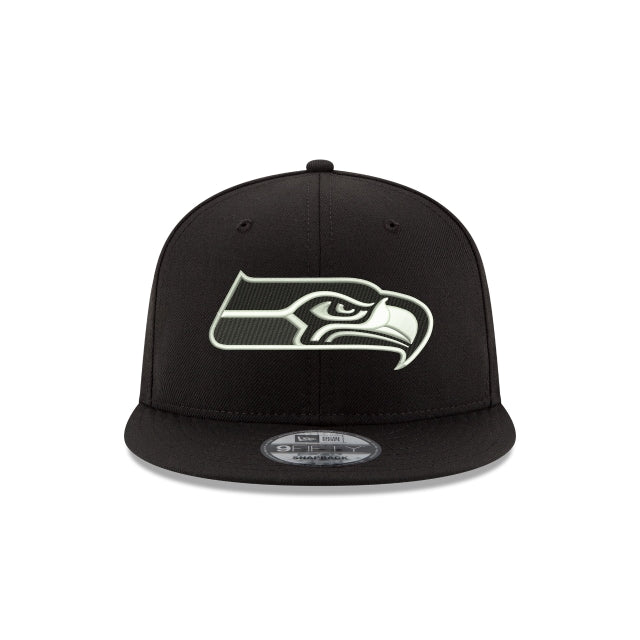 Alternative view of Seattle Seahawks Black And White 9Fifty Snapback Hat