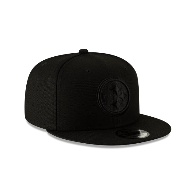 Pittsburgh Steelers Black On Black 9Fifty Snapback Hat - Image 5