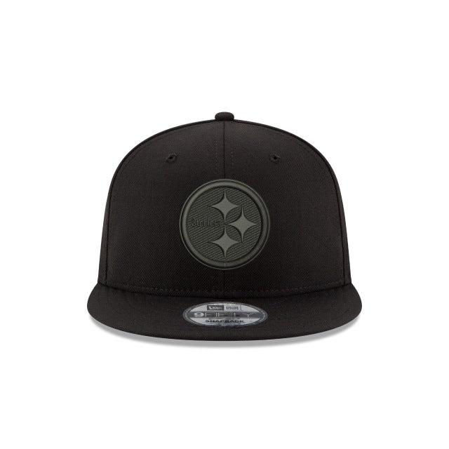 Pittsburgh Steelers Black On Black 9Fifty Snapback Hat - Image 4