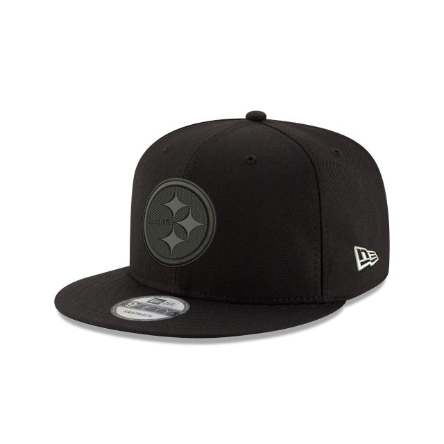 Pittsburgh Steelers Black On Black 9Fifty Snapback Hat - Image 2