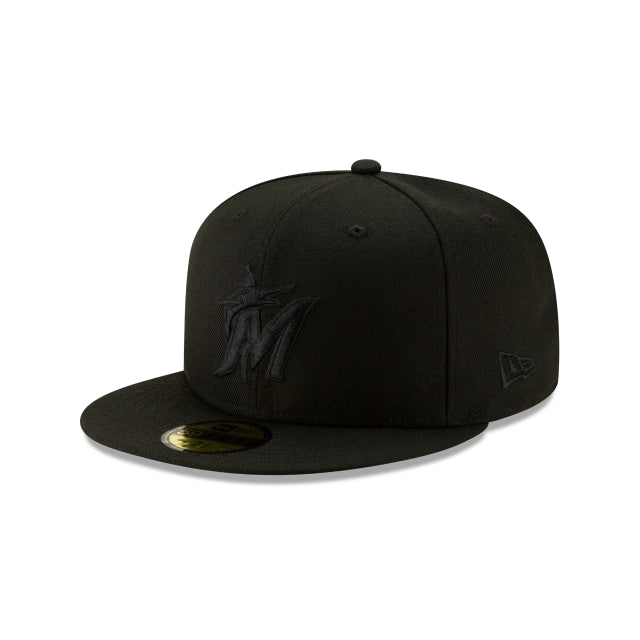 Miami Marlins 2019 Blackout Basic 59Fifty Fitted Hat