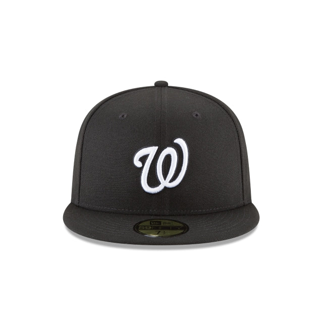 Alternative view of Washington Nationals Black And White Basic 59Fifty Fitted Hat