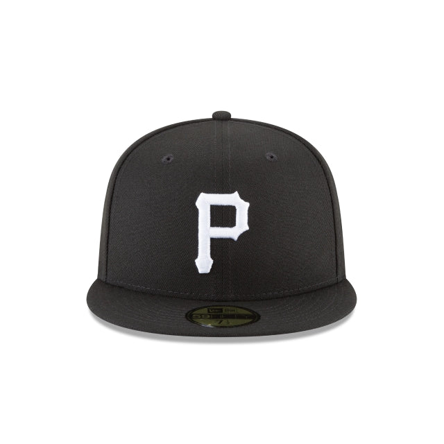Alternative view of Pittsburgh Pirates Black And White Basic 59Fifty Fitted Hat