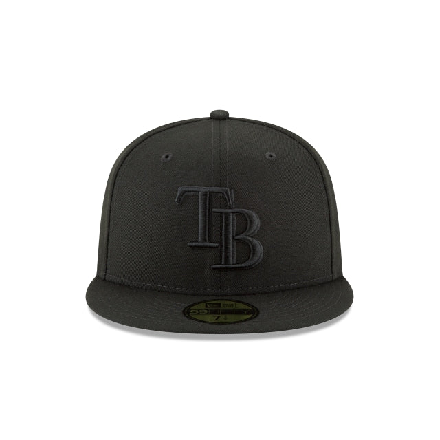 Alternative view of Tampa Bay Rays Blackout Basic 59Fifty Fitted Hat