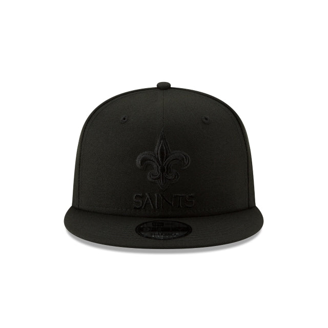 Alternative view of New Orleans Saints Basic Black On Black 9Fifty Snapback Hat