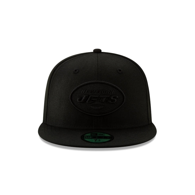 Alternative view of New York Jets Basic Black On Black 59Fifty Fitted Hat