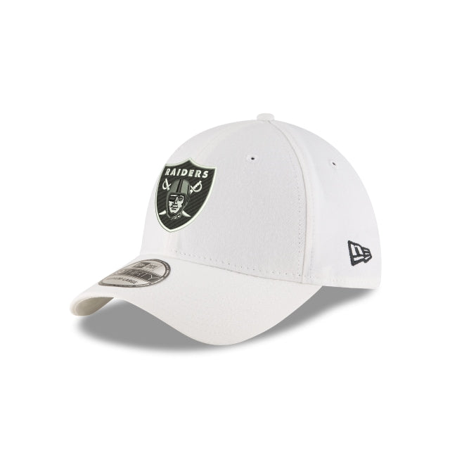 Las Vegas Raiders White Team Classic 39Thirty Stretch Fit Hat